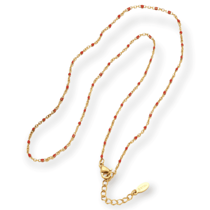 Collier en acier inoxydable Rouge