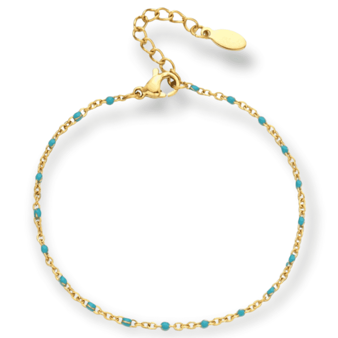 Bracelet en acier inoxydable Turquoise