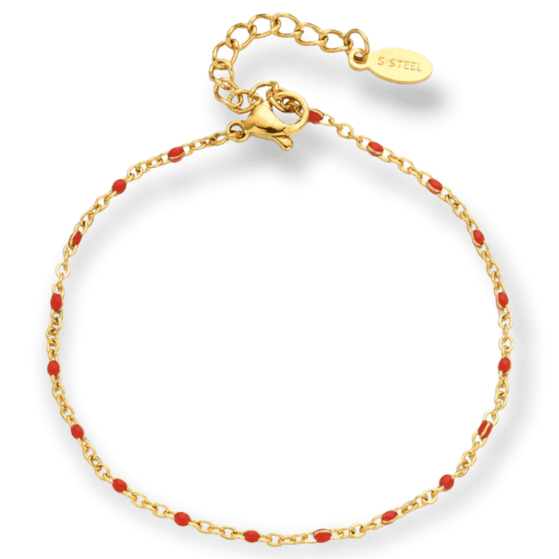 Bracelet en acier inoxydable Rouge - Deessebijoux