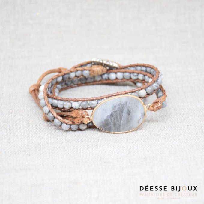 Bracelet Wrap gris