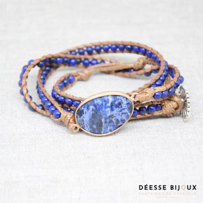 Bracelet Wrap Bleu marine