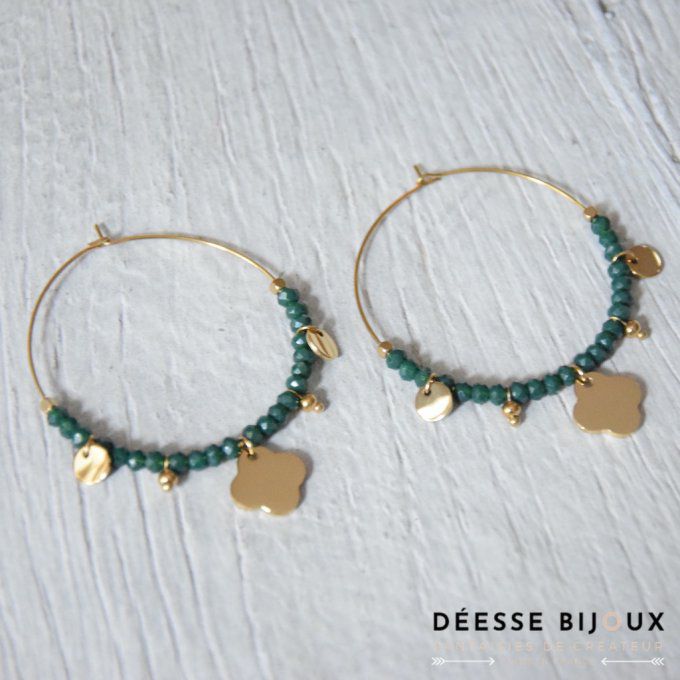 Boucles Wasilla verte, noire ou blanche