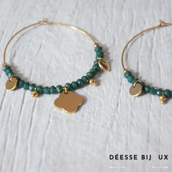 Boucles Wasilla verte, noire ou blanche