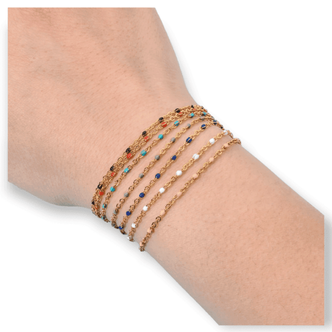 Bracelet en acier inoxydable Blanc