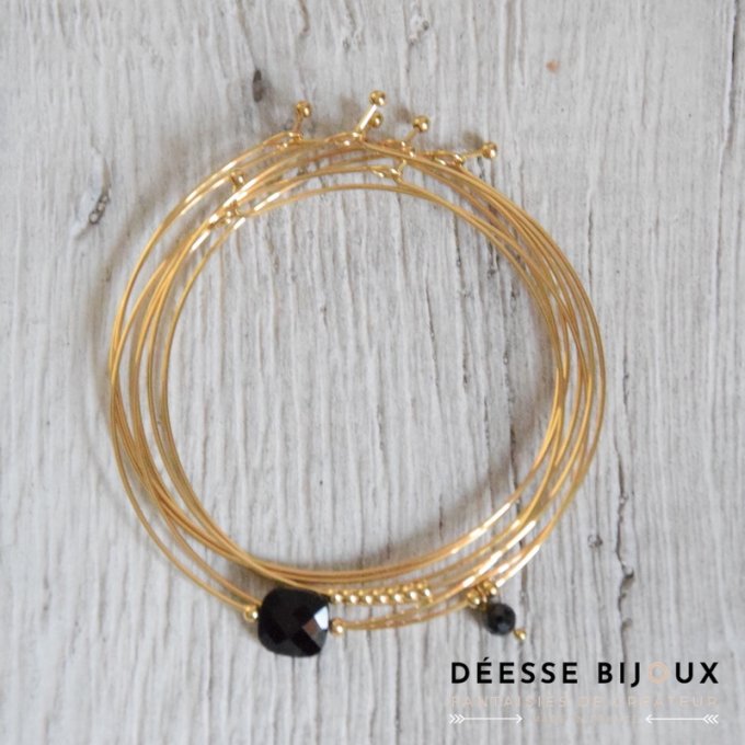 Bracelets semainier acier inoxydable couleur dorée