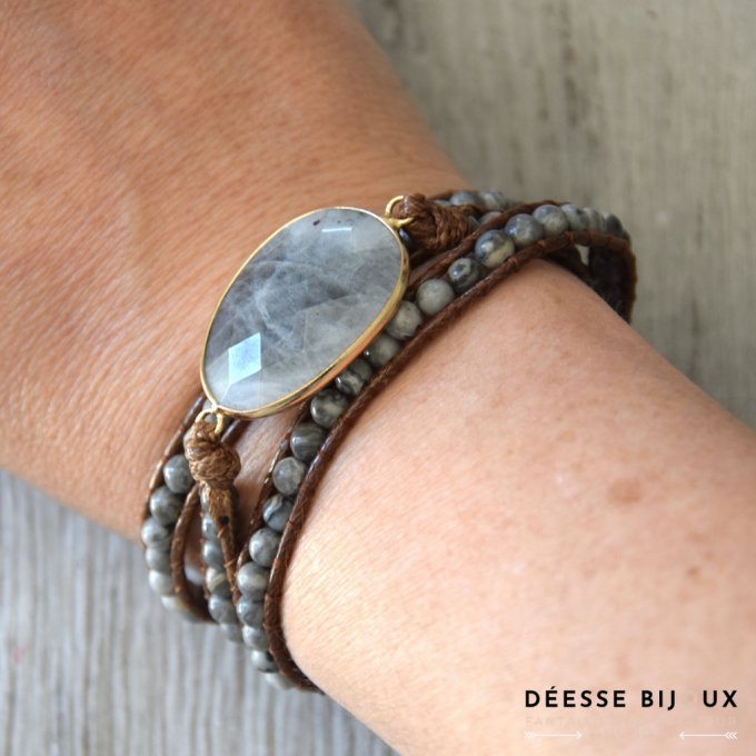 Bracelet Wrap gris