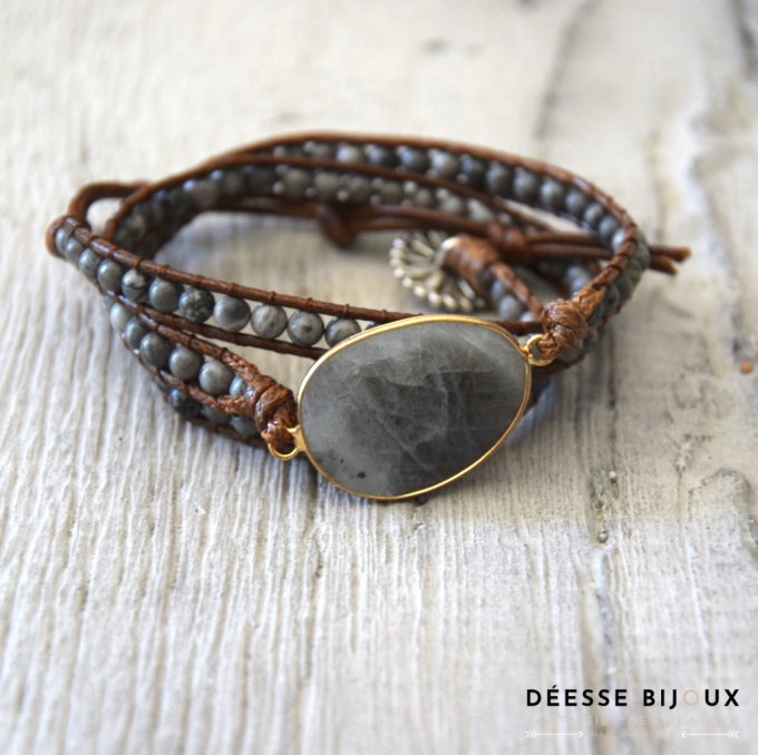 Bracelet Wrap gris